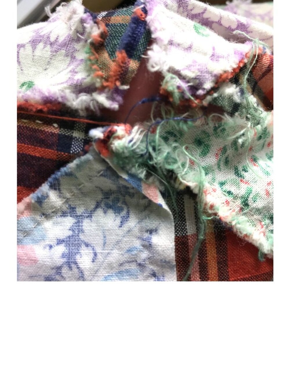 Vintage Handmade Bow Tie Pattern Quilt Top 96x71 Machine Sewn Some Feed Sack - Picture 9 of 10